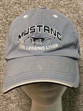 Ford Mustang Hat The Legend Lives 1964 Ford Collection Blue Adjustable Cap